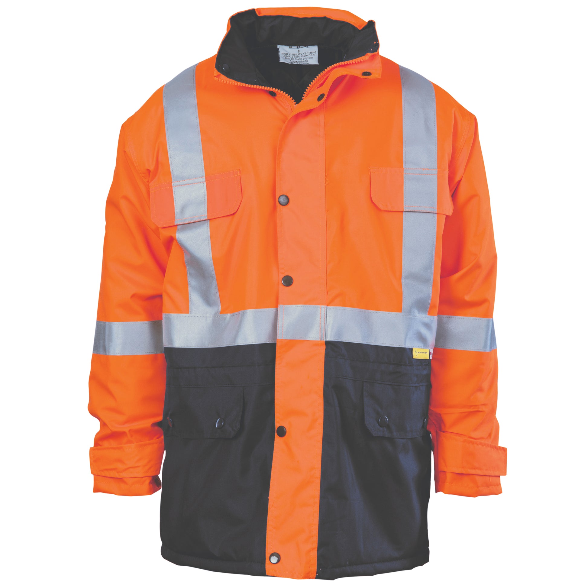 DNC HiVis Two Tone Quilted Jacket with 3M R/Tape 3863 - Star Uniforms Australia