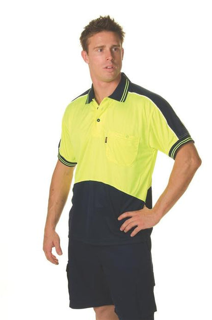 Dnc Hivis Micromesh Panel Polo Shirt-Short Sleeve (3891) - Star Uniforms Australia