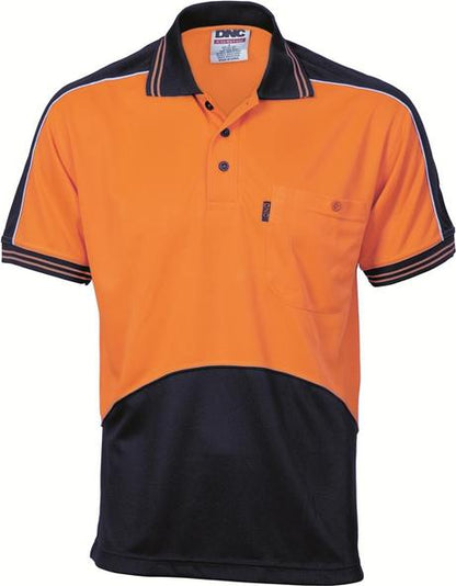 Dnc Hivis Micromesh Panel Polo Shirt-Short Sleeve (3891) - Star Uniforms Australia