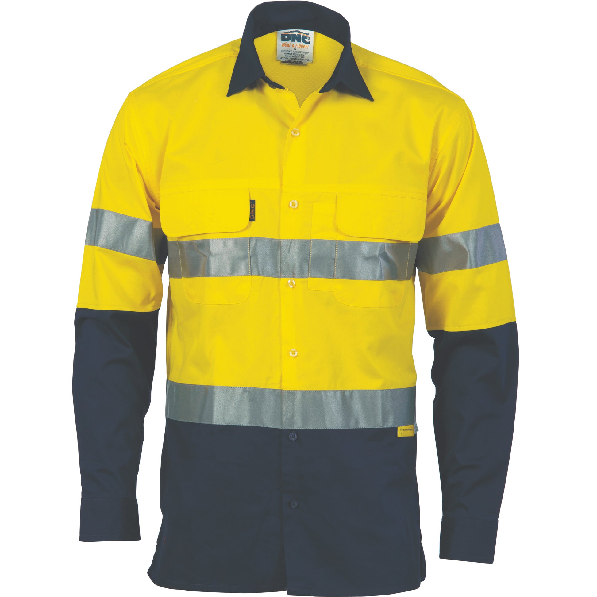 DNC HiVis 3 Way Cool-Breeze Cotton Shirt with CSR/Tape - Long sleeve 3948 - Star Uniforms Australia
