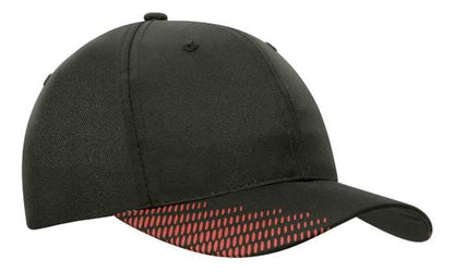 Headwear Breathable Poly Twill with Peak Flash Print - 4007