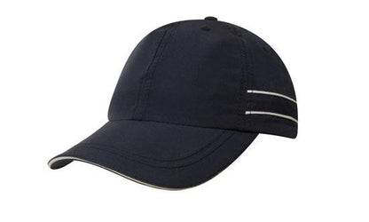 Headwear Microfibre Sports Cap with Piping and Sandwich Cap - 4077