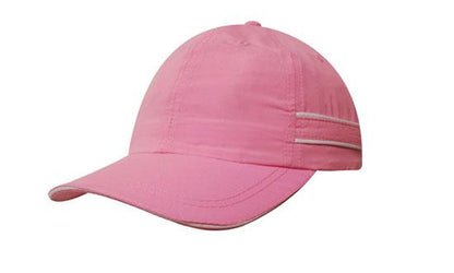Headwear Microfibre Sports Cap with Piping and Sandwich Cap - 4077