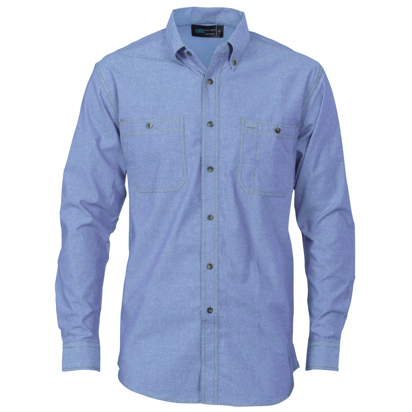 DNC Cotton Chambray Shirt , Twin Pocket - Long Sleeve 4102 - Star Uniforms Australia
