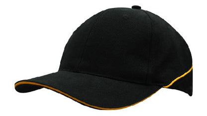 Headwear-Brushed Heavy Cotton with Crown Piping and Sandwich-4103
