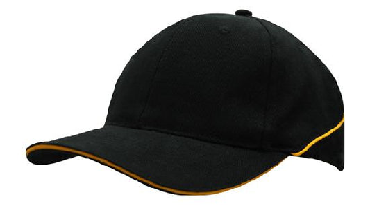 Headwear-Brushed Heavy Cotton with Crown Piping and Sandwich-4103