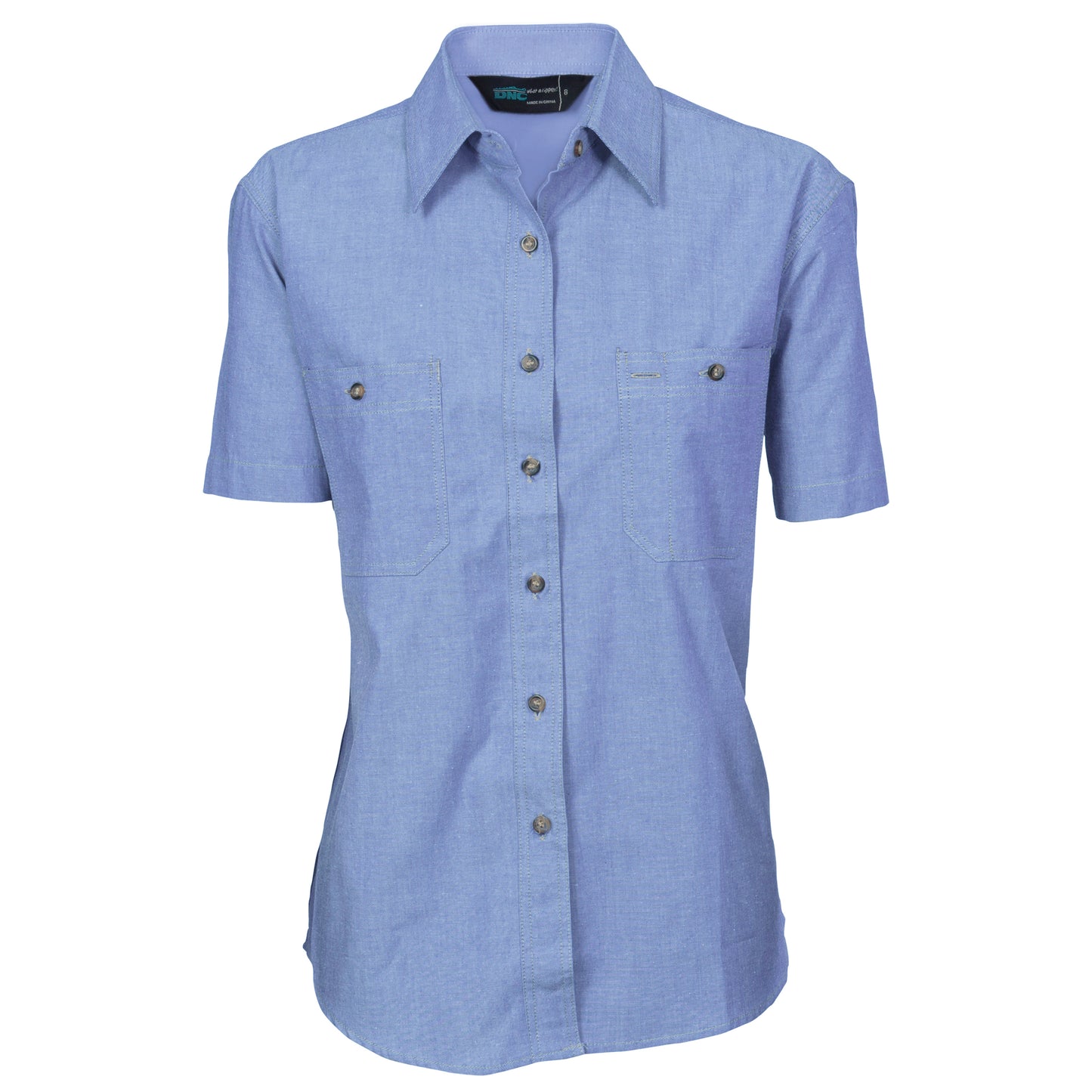 DNC Ladies Cotton Chambray Shirt - Short Sleeve 4105 - Star Uniforms Australia