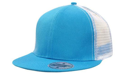 Headwear Premium American Twill with Mesh Back & Snap Back Pro Styling Cap - 4138