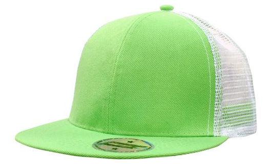 Headwear Premium American Twill with Mesh Back & Snap Back Pro Styling Cap - 4138