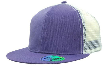 Headwear Premium American Twill with Mesh Back & Snap Back Pro Styling Cap - 4138