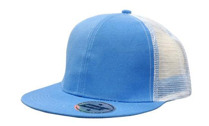 Headwear Premium American Twill with Mesh Back & Snap Back Pro Styling Cap - 4138