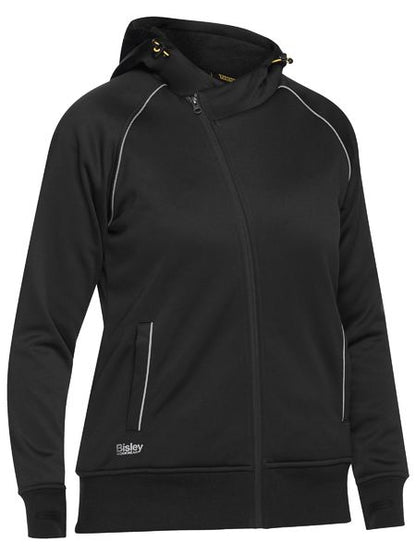 Bisley Women's Fleece Zip Front Hoodie With Sherpa Lining-BKL6925