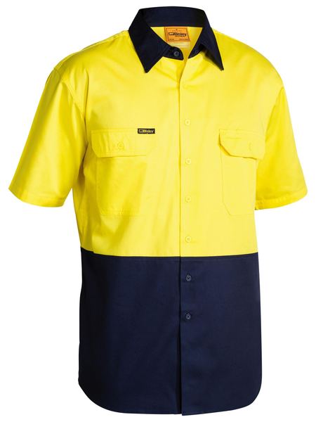 Bisley 2 Tone Cool Lightweight Drill Shirt - Short Sleeve-BS1895