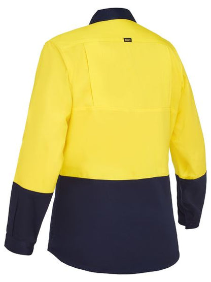 Bisley-Women's Cool Lightweight Hi Vis Drill Shirt-BL6895