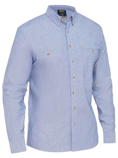 Bisley Mens Long Sleeve Chambray Shirt-BS6407