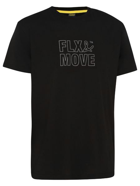 Bisley-Flx & Move Cotton Outline Print Tee-BKT085