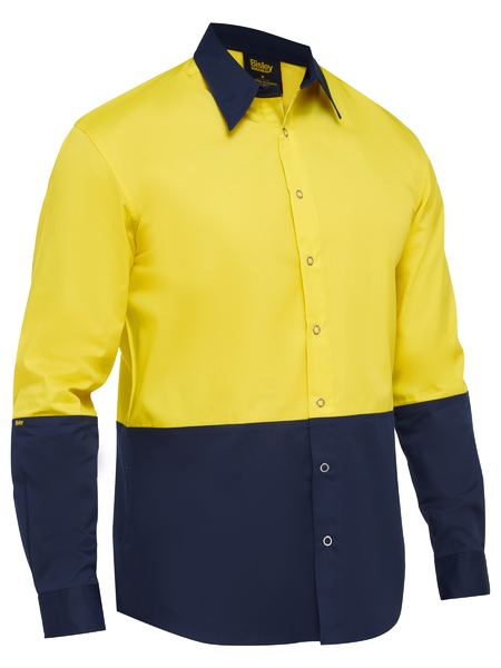 Bisley-Two Tone Hi Vis Long Sleeve Shirt-BS6442