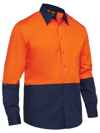 Bisley-Two Tone Hi Vis Long Sleeve Shirt-BS6442