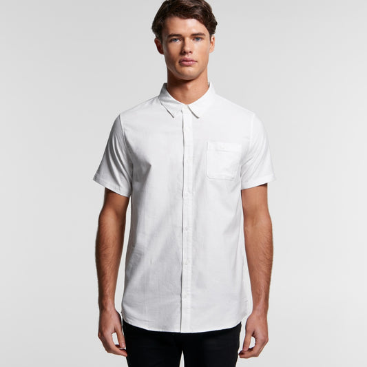As Colour Mens Oxford S/S Shirt - 5407 - Star Uniforms Australia