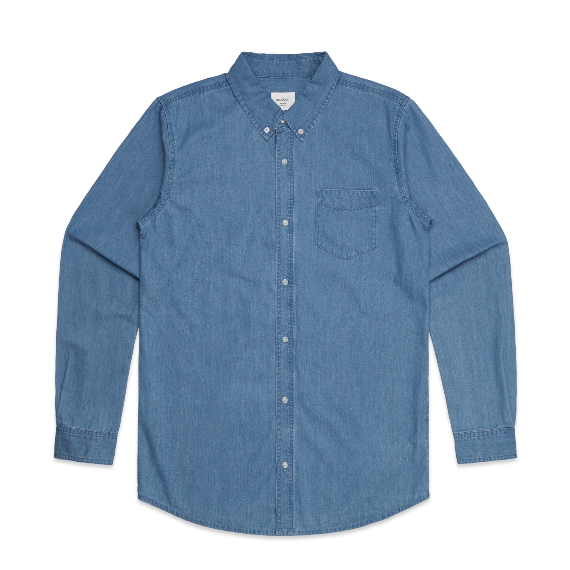 As Colour Mens Blue Denim Shirt- 5409 - Star Uniforms Australia