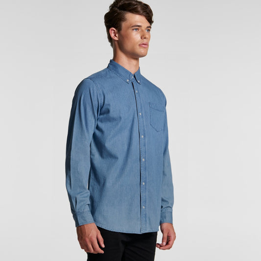 As Colour Mens Blue Denim Shirt- 5409 - Star Uniforms Australia