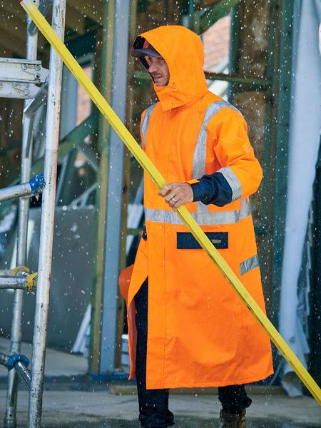 Bisley - Taped Hi Vis Long Rain Coat - BJ6961T