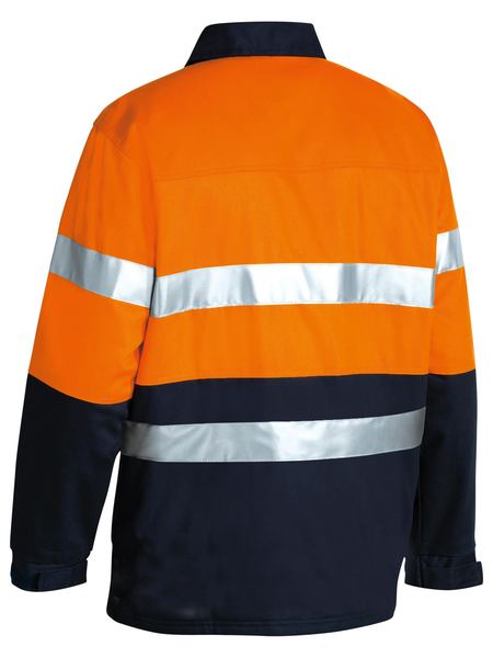 Bisley 2 Tone Hi Vis Drill Jacket 3m Reflective Tape-BK6710T