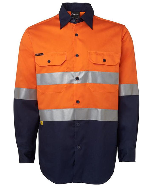 Jb's - Hi Vis Long Sleeve (D+N) 150g Work Shirt - Adults - 6DNWL - 2nd