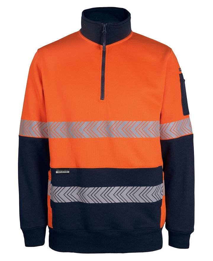 Jb's -  Hi Vis 330G 1/2 Zip Segmented Tape Fleece - 6DPS