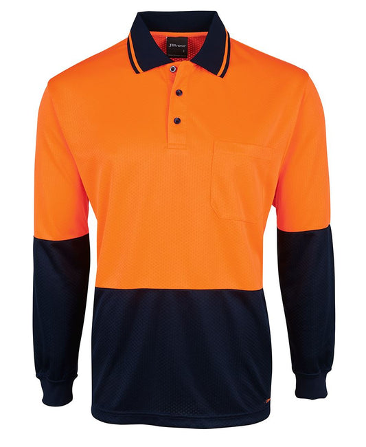 JB's Wear Hi Vis L/S Jacquard Polo 6HJNL - Star Uniforms Australia