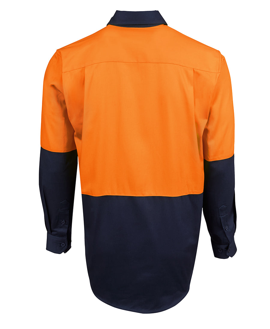 Jb'S Wear Hi Vis L/S 190G Close Front Shirt 6Hvcf - Star Uniforms Australia