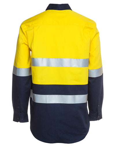 Jb'S Wear Hi Vis L/S (D+N) 190G Close Front Shirt 6Hwcf - Star Uniforms Australia