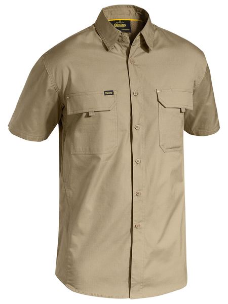 Bisley Mens X Airflow™ Ripstop Work Shirt Short Sleeve-BS1414