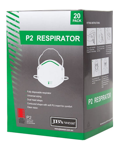Jb'S Wear P2 Respirator (20Pc) 8C100` - Star Uniforms Australia