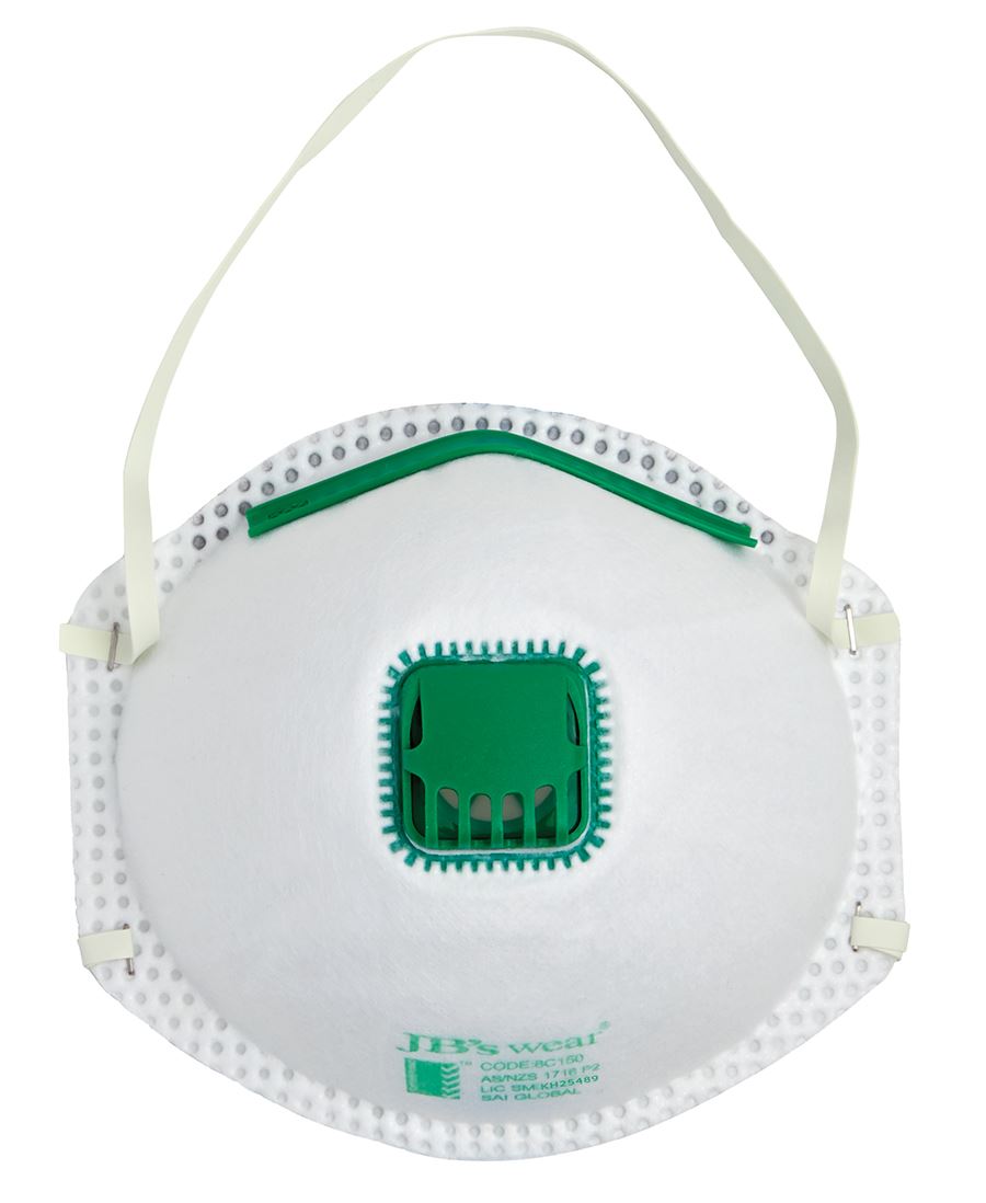 Jb'S Wear P2 Respirator With Valve (12Pc) 8C150 NOTE: PLEASE CALL US AND CHECK STOCK BEFORE PURCHASE - Star Uniforms Australia