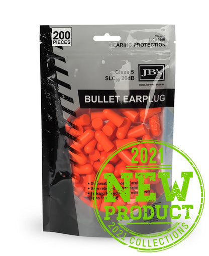 JB's Wear-Bullet Shaped Earplug (200 Pieces)-8P045