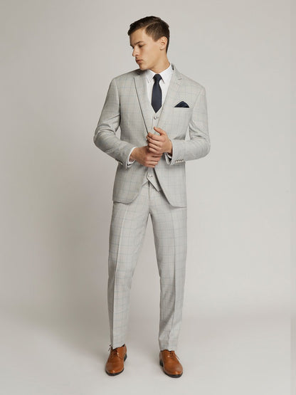 Boulvandre-A2756 Wool Blend Check Suit