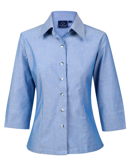 Winning Spirit-Ladies' Chambray 3/4 Sleeve-BS04