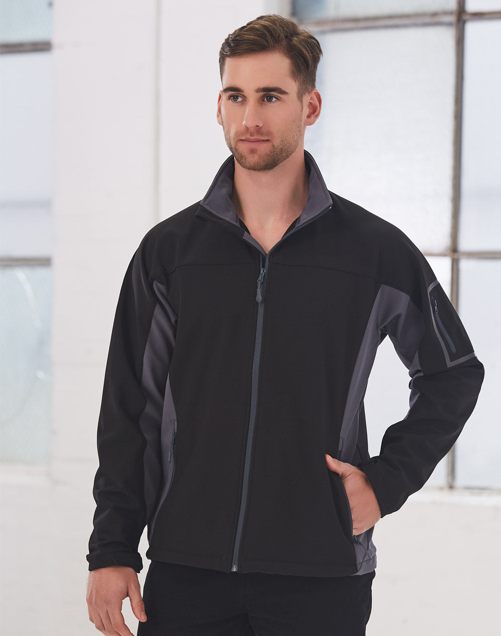 Winning Spirit-Whistler  Softshell Contrast Jacket Men's-JK31