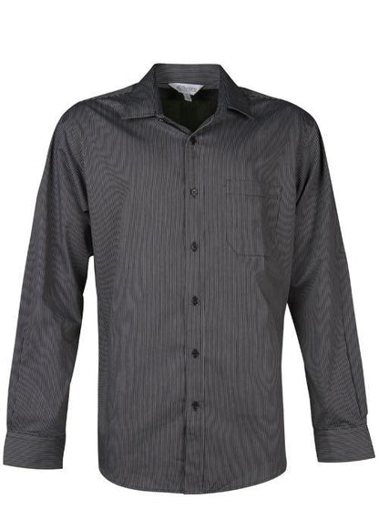 Aussie Pacific-Mens Henley Long Sleeve Shirt-N1900L