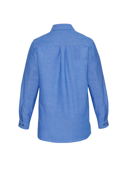 Biz Collection Ladies Wrinkle Free Chambray Long Sleeve Shirt   Lb6201 - Star Uniforms Australia