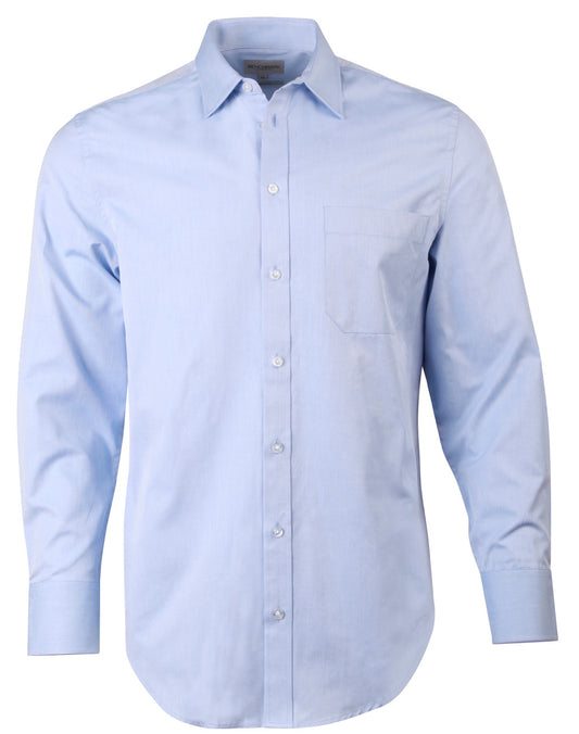 Winning Spirit-Men's Pinpoint Oxford Long Sleeve Shirt-M7005L