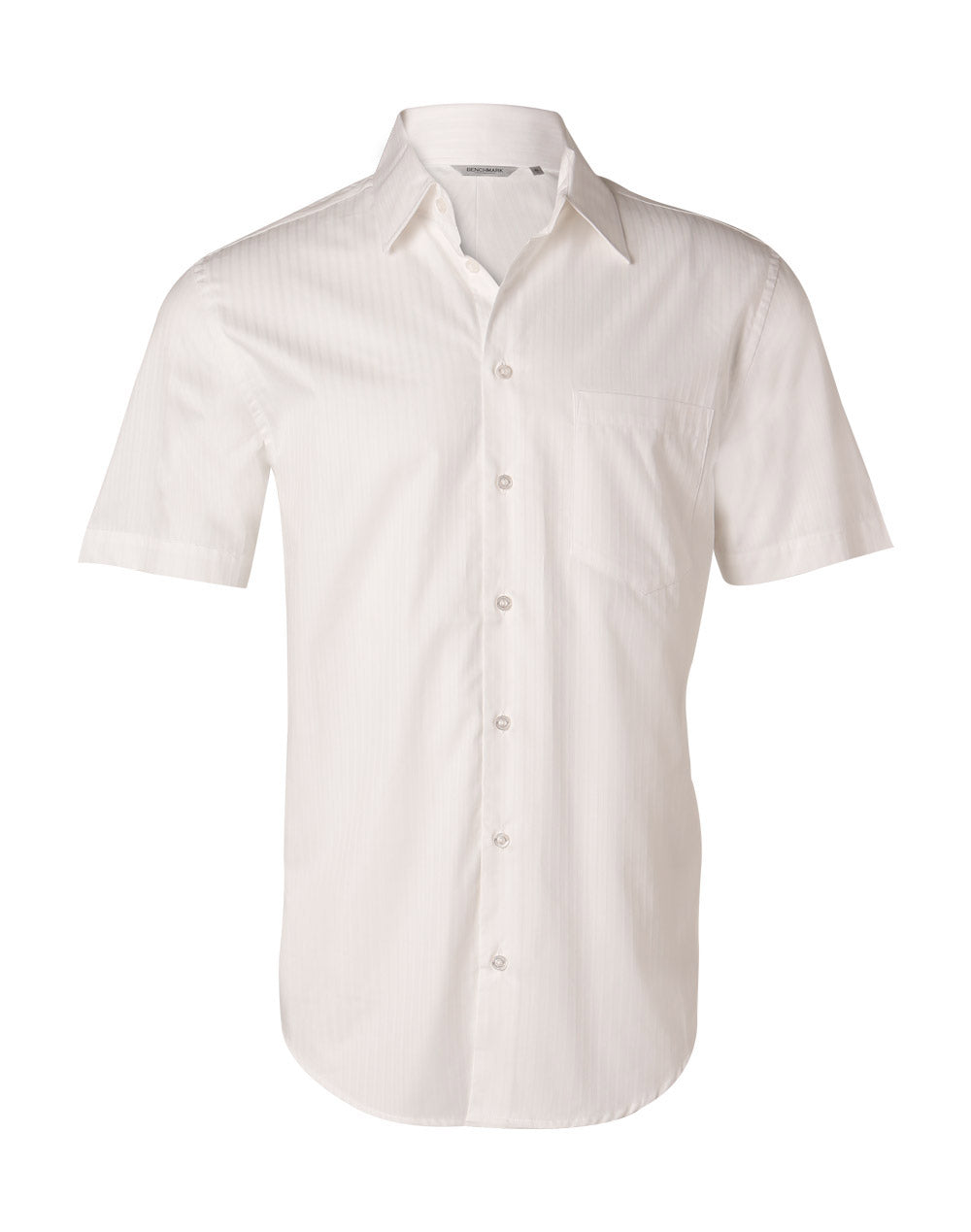 Winning Spirit-Men's Self Stripe Short Sleeve Shirt-M7100S