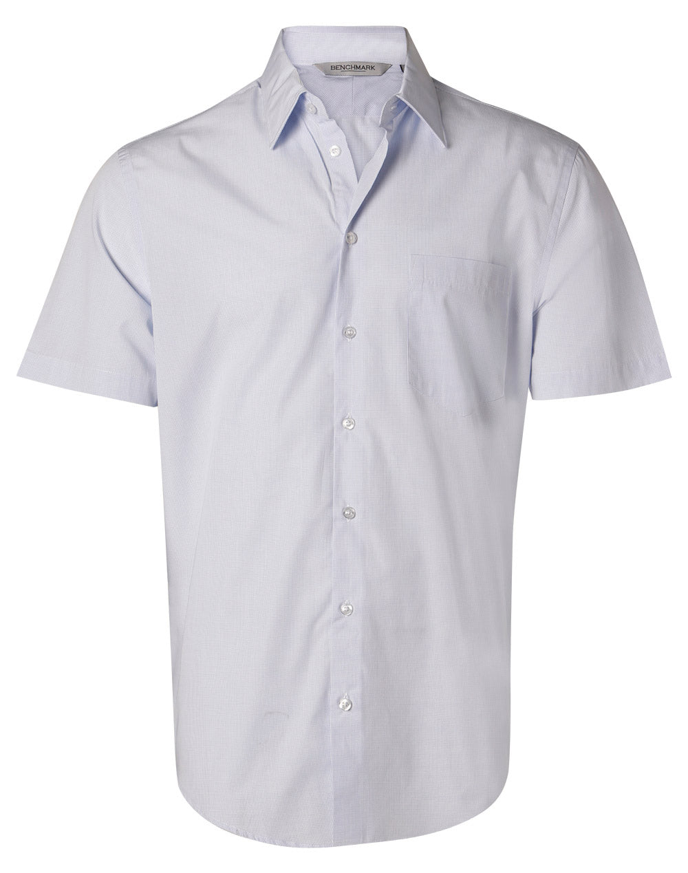 Winning Spirit-Men's Mini Check Short Sleeve Shirt -M7360S