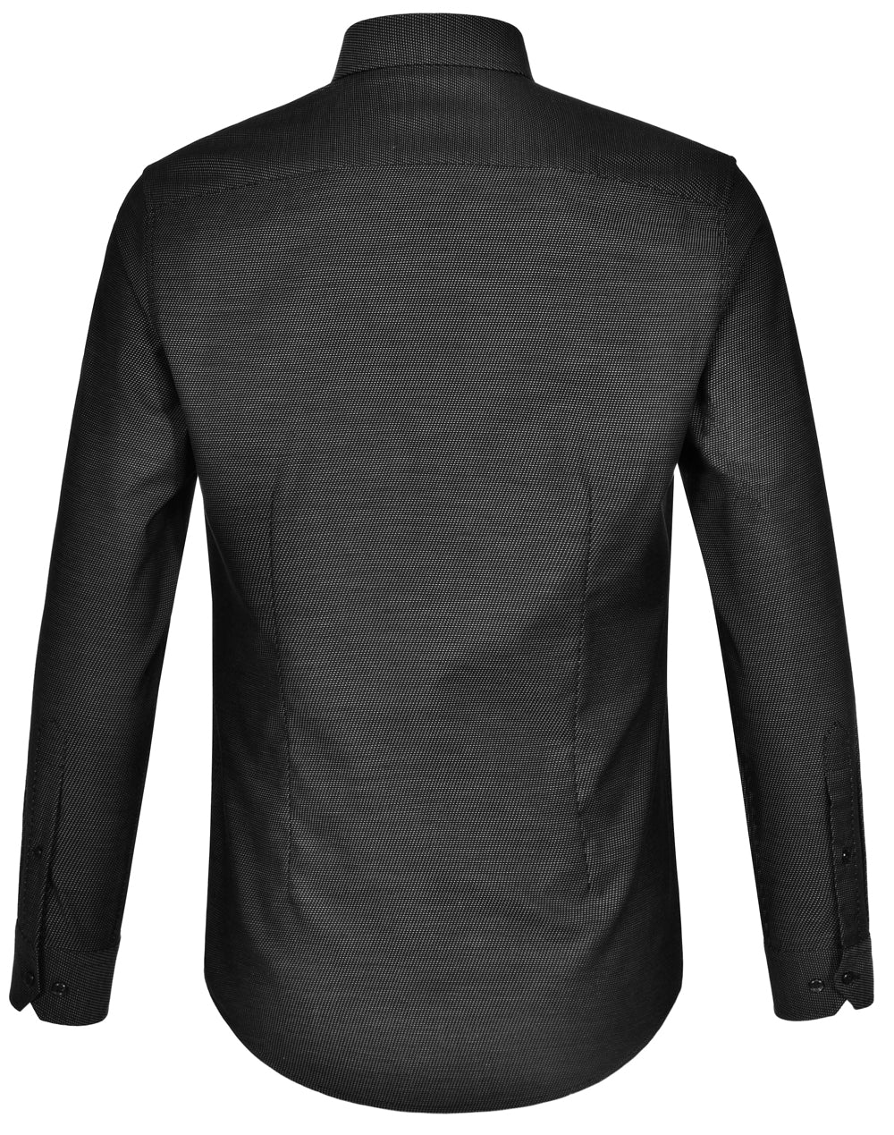 Winning Spirit-Ascot Mens Long Sleeve Dot  Jacquard Stretch Shirt-M7400L