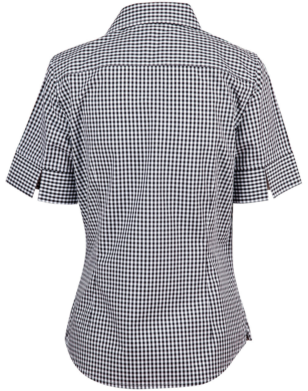 Winning Spirit- Ladies’ Gingham Check Short Sleeve Shirt-M8300S