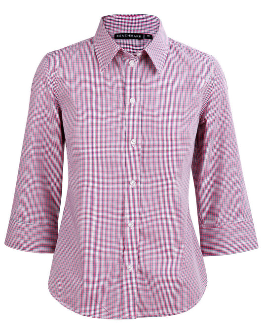 Winning Spirit-Ladies’ two tone Mini Gingham 3/4-M8340Q