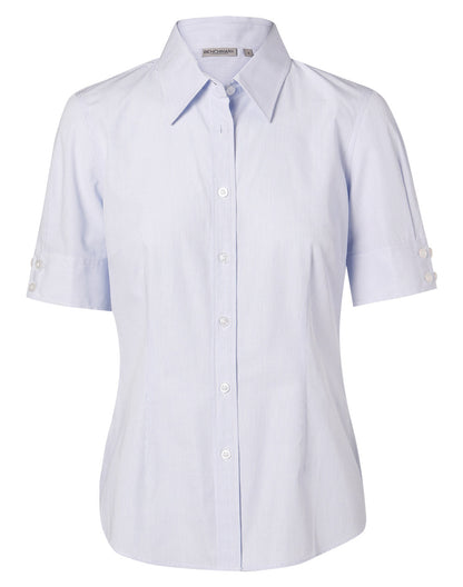 Winning Spirit-Women's Mini Check Short Sleeve Shirt-M8360S