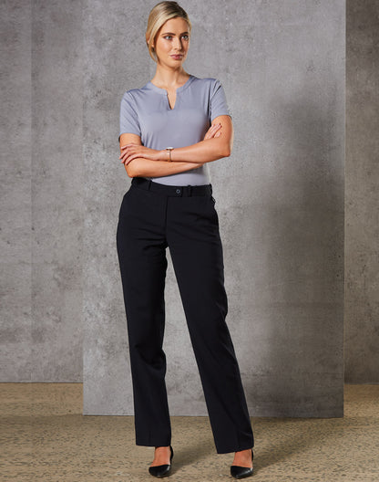 Winning Spirit-Women's Wool Blend Stretch Slim Leg Flexi Waist Pants -M9400