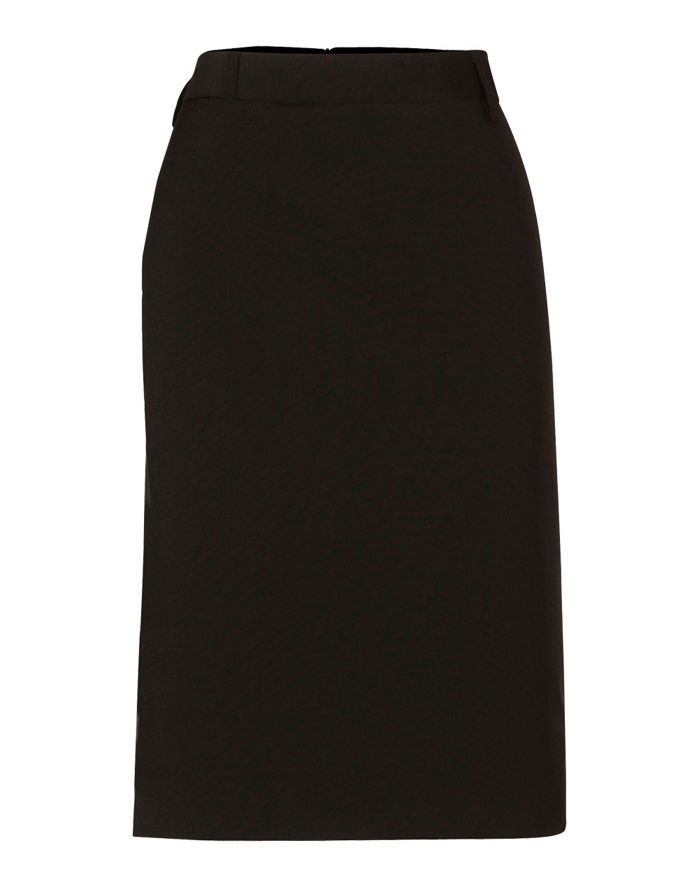 Winning Spirit-Women's Wool Stretch Mid Length Lined Pencil Skirt-M9470